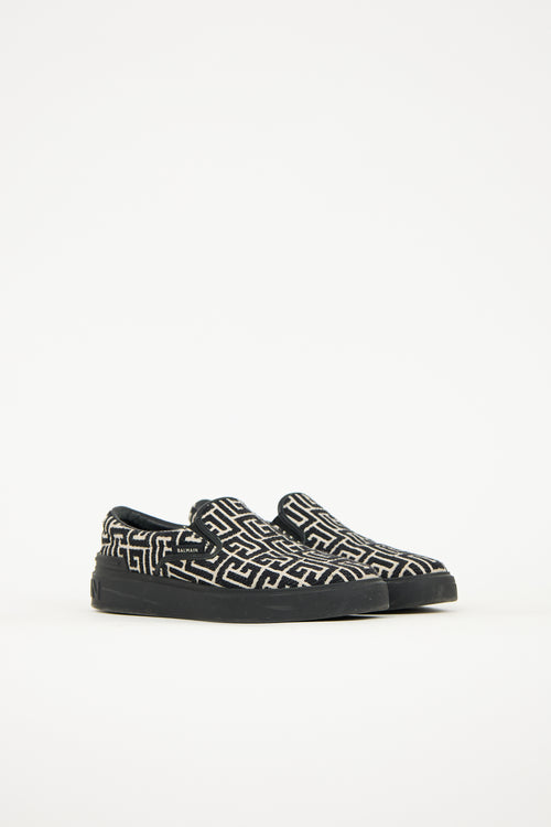 Balmain Monogram Jacquard B-Court Sneaker