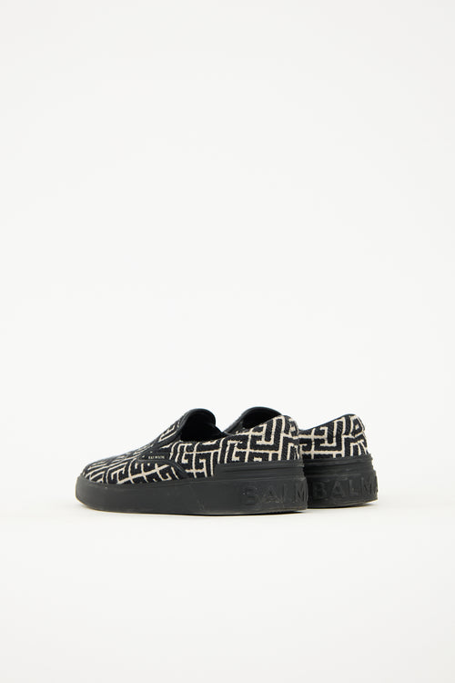 Balmain Monogram Jacquard B-Court Sneaker