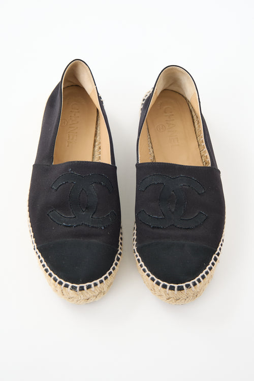 Chanel Satin CC Espadrille Flat