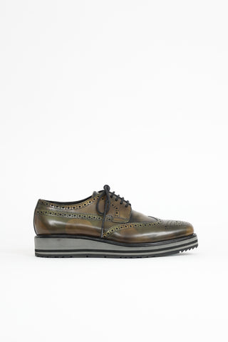 Prada Leather Camo Brogue