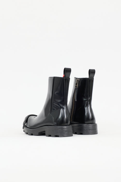 Diesel Leather D-Hammer Zip Boot