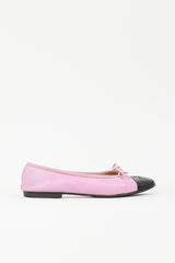 Chanel Leather CC Ballet Flat