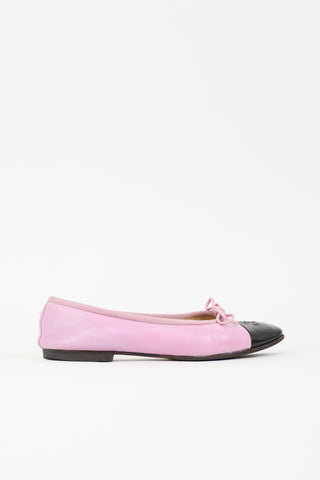 Chanel Leather CC Ballet Flat