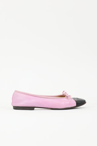 Chanel Leather CC Ballet Flat