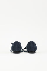 Chanel Suede CC Camellia Sandal