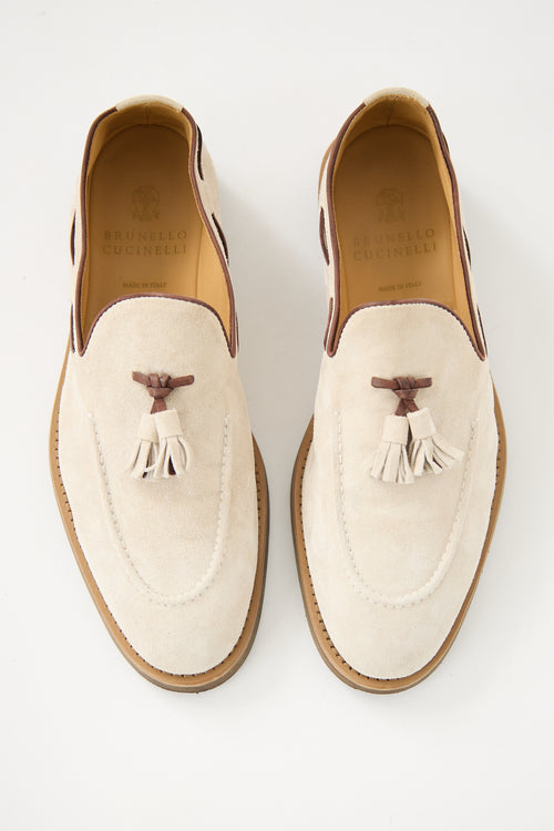 Brunello Cucinelli Suede Tassel Loafer
