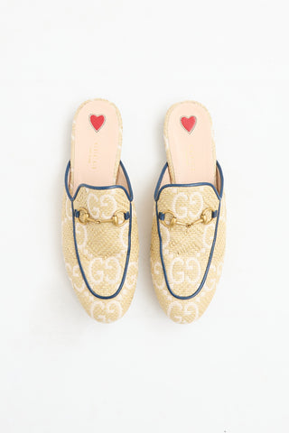 Gucci Raffia Princeton Mule