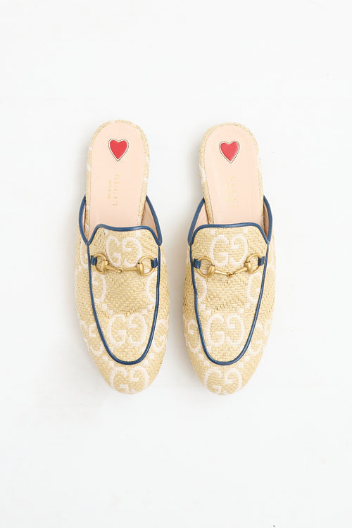 Gucci Raffia Princeton Mule