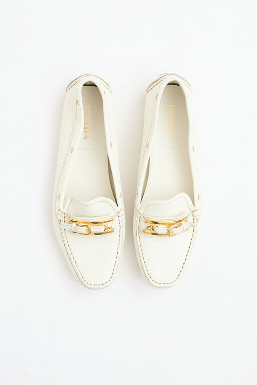 Prada Leather Driving Loafer