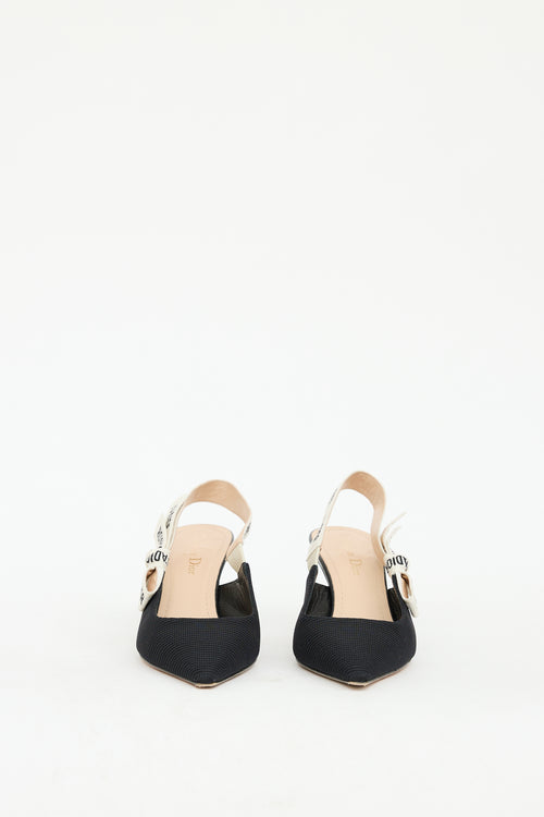 Dior Black & White J'Adior Slingback Heel