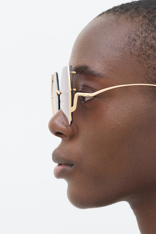 For Art's Sake Gold Generation Angular Sunglasses