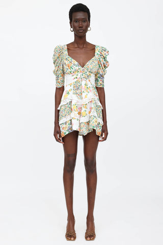 For Love & Lemons Floral Mini Dress