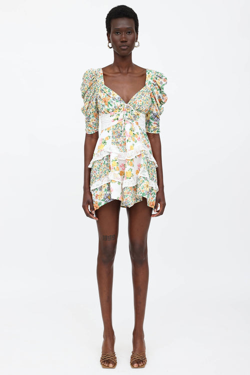 For Love & Lemons Floral Mini Dress