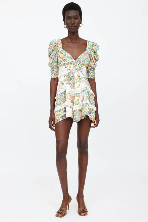 For Love & Lemons Lemons Floral Mini Dress
