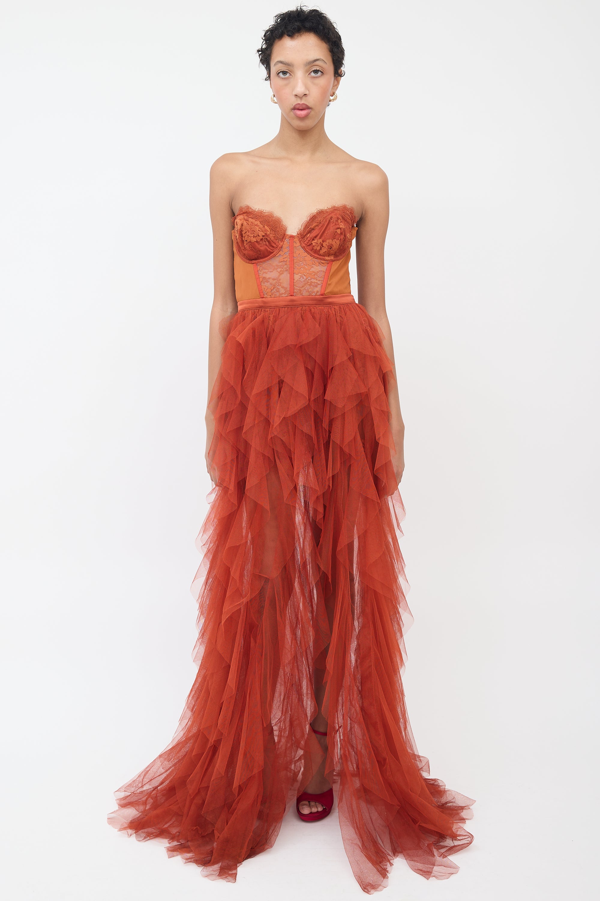 for love and lemons dress orange For Love and Lemons - Vista Maxi Dress - Multi