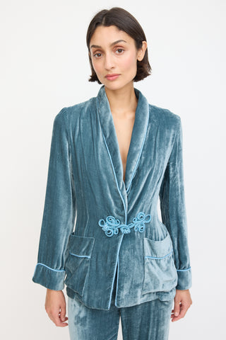 For Restless Sleepers Blue Velvet Suit