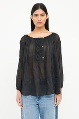 Forte Forte Sheer Button Blouse