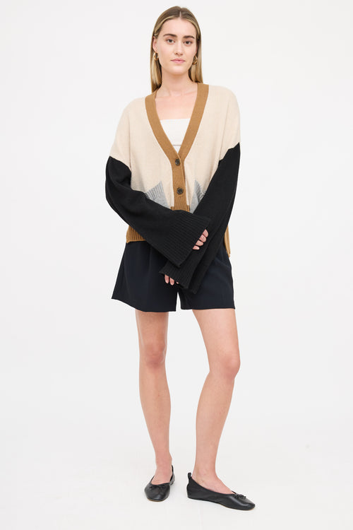 Frame Cashmere Colorblock Cardigan