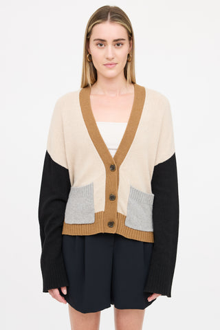 Frame Cashmere Colorblock Cardigan