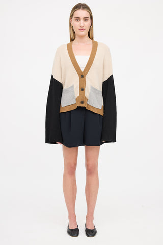 Frame Cashmere Colorblock Cardigan