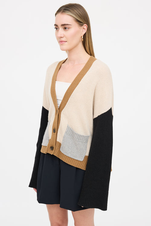 Frame Cashmere Colorblock Cardigan