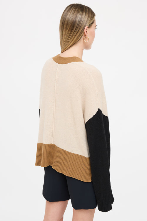 Frame Cashmere Colorblock Cardigan