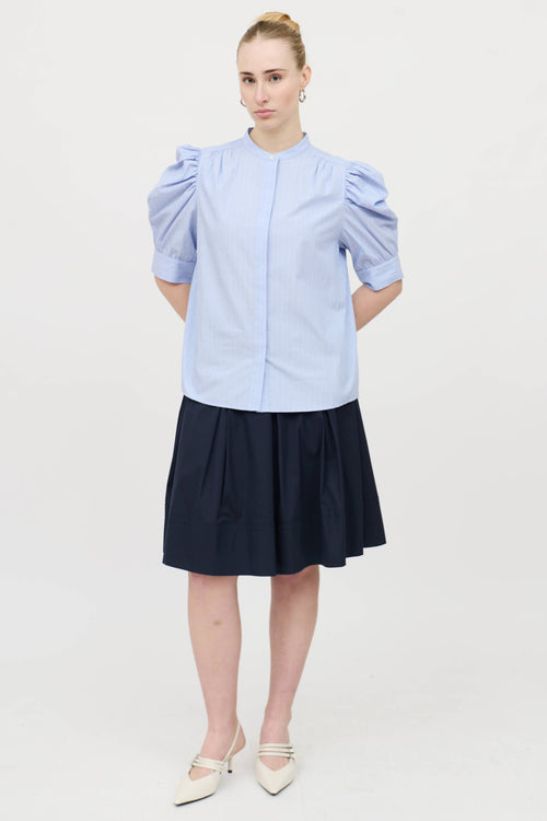 Frame Striped Puff Top