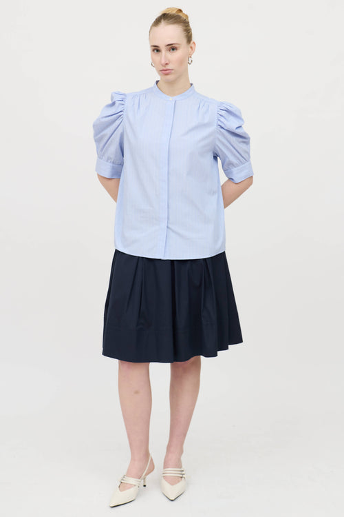 Frame Striped Puff Top