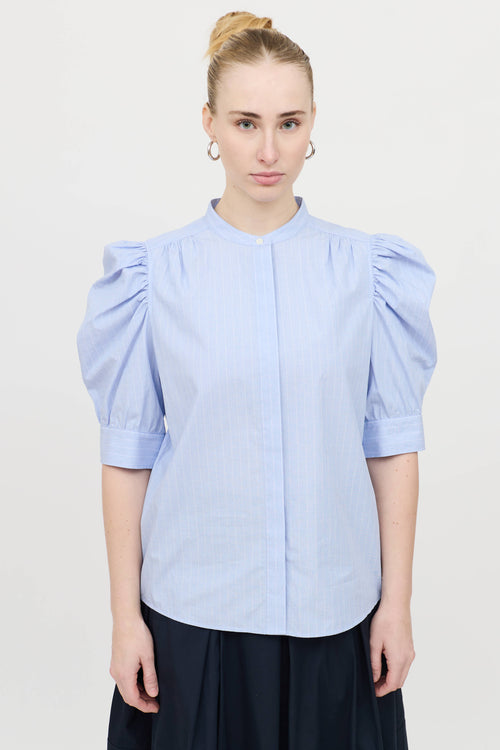 Frame Striped Puff Top