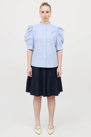 Frame Striped Puff Top