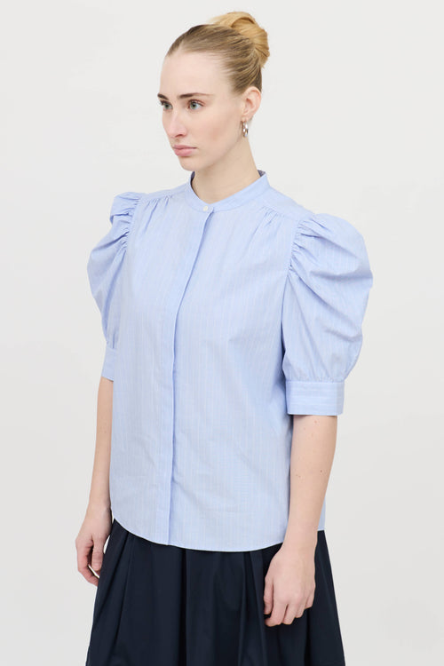 Frame Striped Puff Top