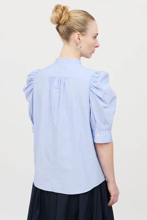 Frame Striped Puff Top