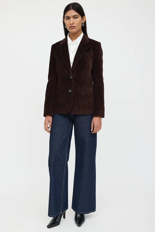 Frame Corduroy Two Button Blazer