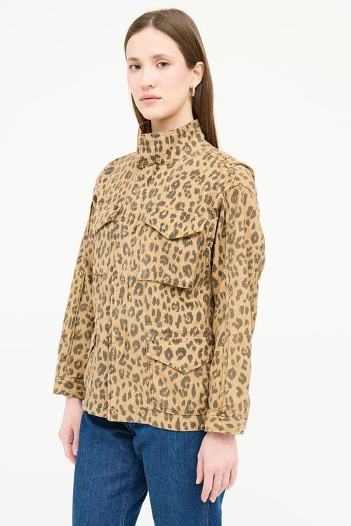 Frame Patterned Denim Jacket