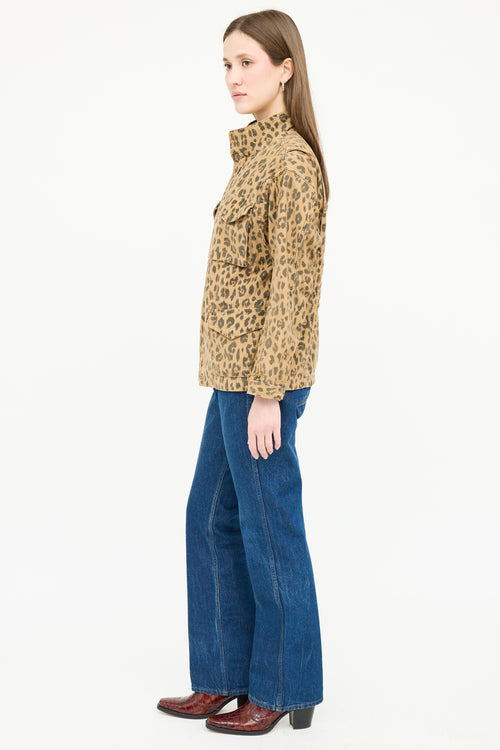 Frame Patterned Denim Jacket