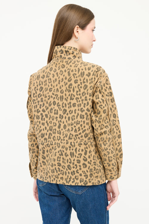 Frame Patterned Denim Jacket