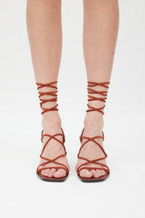 Frame Burnt Orange Suede Le Doheny Wrapped Heel