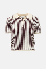 Frame Cashmere & Silk Striped Polo