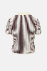 Frame Cashmere & Silk Striped Polo