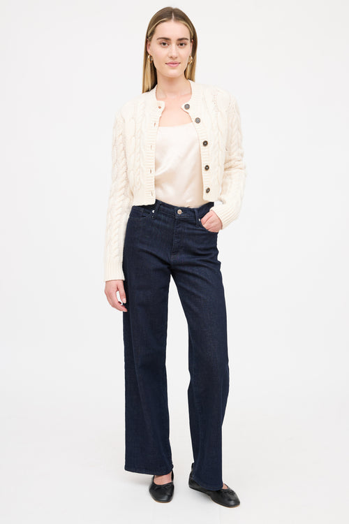 Frame Merino Cable Knit Cardigan