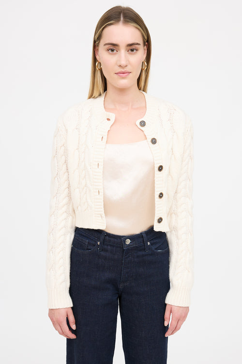 Frame Merino Cable Knit Cardigan