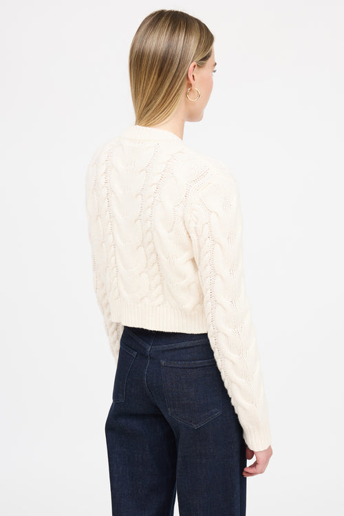 Frame Merino Cable Knit Cardigan