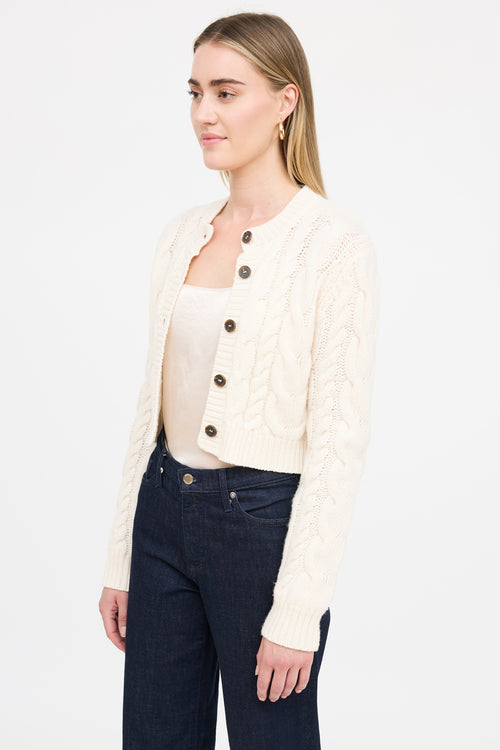Frame Merino Cable Knit Cardigan