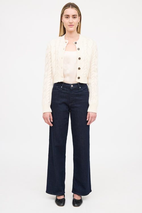 Frame Merino Cable Knit Cardigan