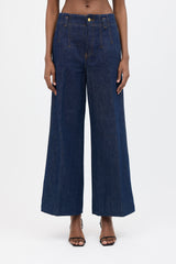 Frame Darted Wide Leg Jeans