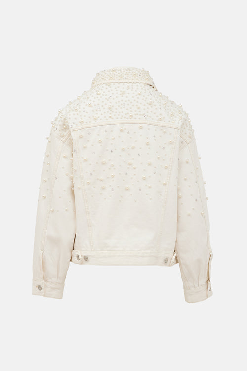 Frame Denim Pearl Embellished Jacket