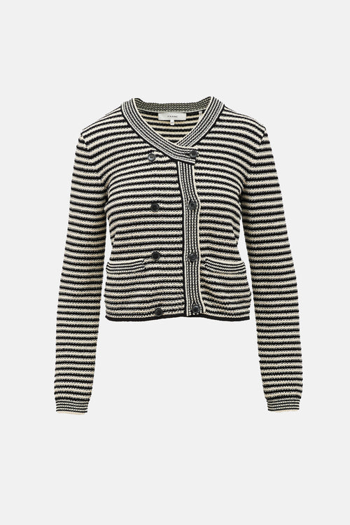 Double Breasted Stripe Cardigan