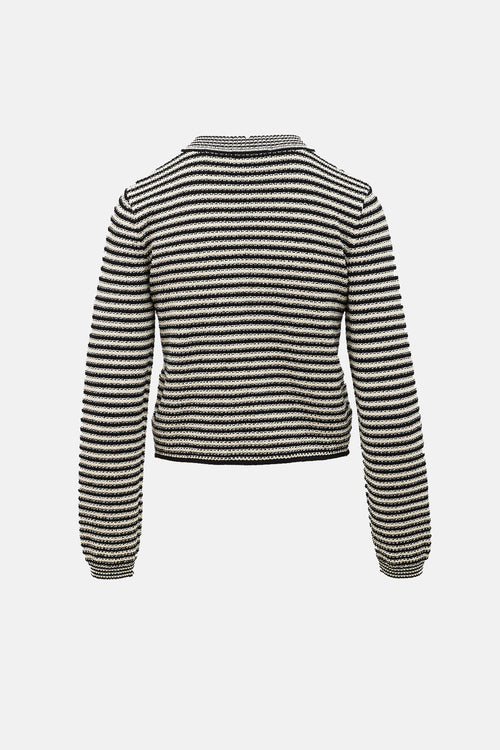 Double Breasted Stripe Cardigan