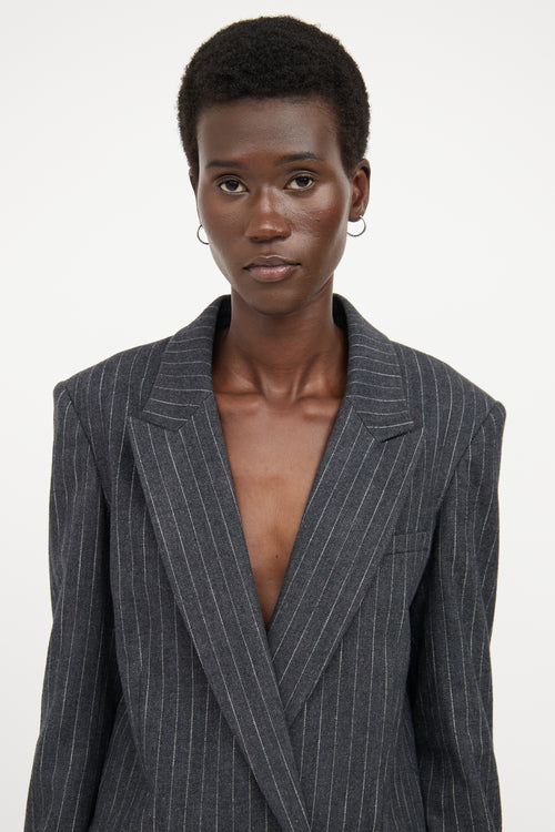 Frame Grey Pinstripe Blazer