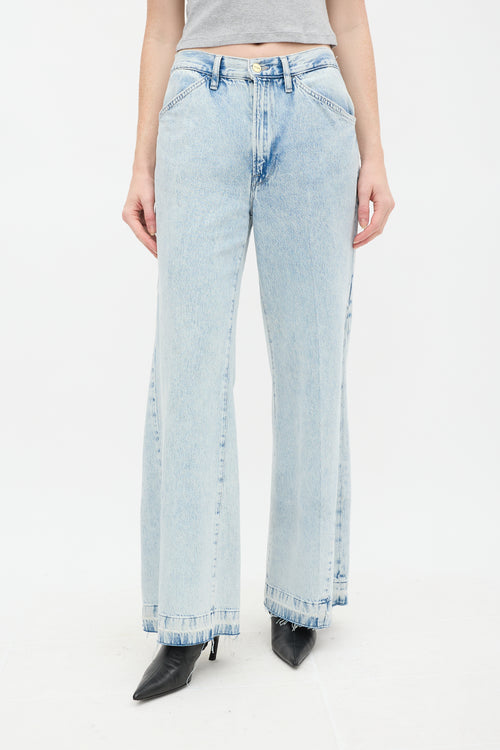 Frame Light Wash Le Baggy Palazzo Jeans